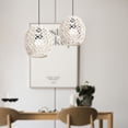 thumbnail image 4 of Hand-Woven Vintage Pendant Lamp Shades, Wicker Ceiling Light Fixture Cover, Rustic Boho Decorative Lampshade for Dining Room, Living Room, 12-Inch Diameter, 4 of 6