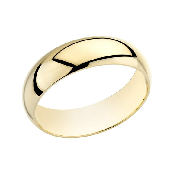 Gem & Harmony Ladies 6mm Wedding Band in 14K Yellow Gold for Women