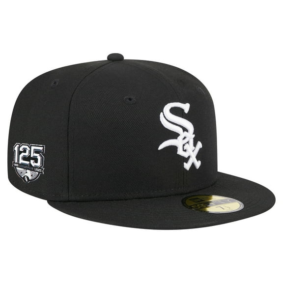 Men's-New Era Black Chicago White Sox 125th Anniversary 59FIFTY Fitted Hat