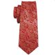 thumbnail image 4 of Set de Corbata Barry.Wang Roja Coral con Diseño Paisley en Seda 150 cm, 4 of 5