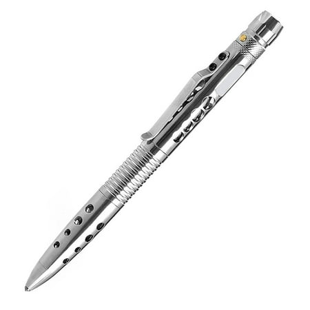 Rvs Tactical Pen Self Defense Weapon Military & Police Grade Survival Tools Bright EDC LED Flashlight + Glass Breaker + Ballpoint Pen + Multi Tool + 2 Ink Cartridges & 3 Batteries Gift