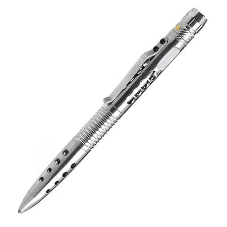 Rvs Tactical Pen Self Defense Weapon Military & Police Grade Survival Tools Bright EDC LED Flashlight + Glass Breaker + Ballpoint Pen + Multi Tool + 2 Ink Cartridges & 3 Batteries Gift (Best Vape Pen Battery For Oil Cartridges)