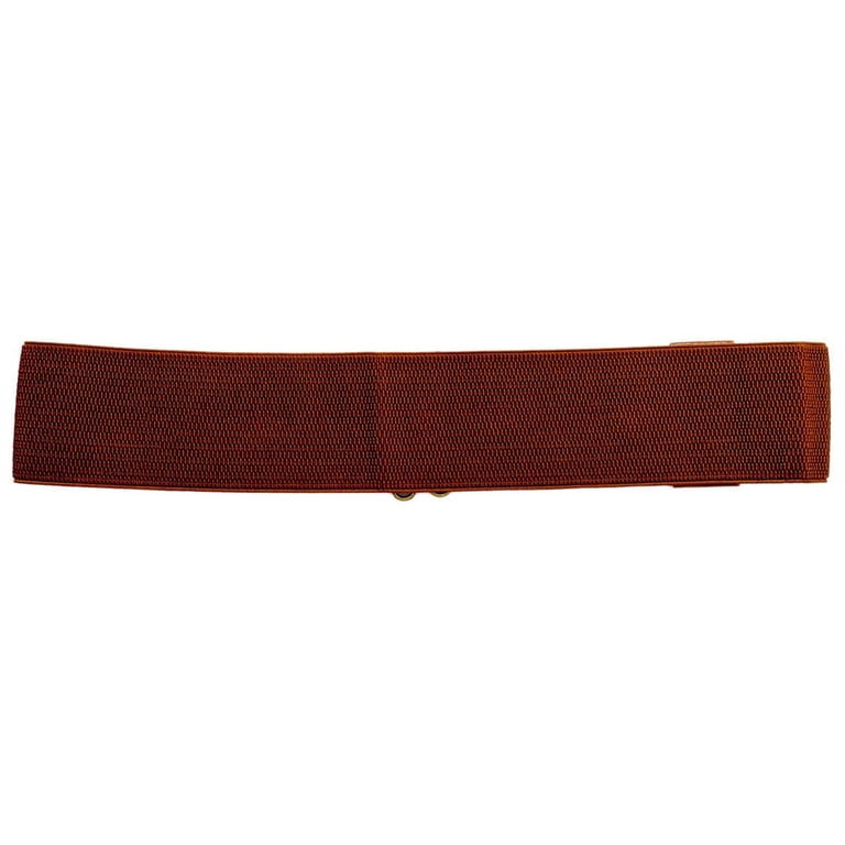 eVogues Plus Size Braided Elastic Leatherette Fashion Belt 