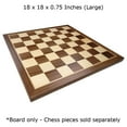 thumbnail image 4 of Monroe Extra Thick Chess Board with Inlaid Walnut and Maple Wood, Large 18 x 18 Inch, Board Only, 4 of 4