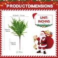 12Pcs Artificial Norfolk Pine Branches 18" Plastic Christmas Plants