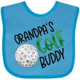 thumbnail image 3 of Inktastic Grandpa's Golf Buddy with Golf Ball Boys or Girls Baby Bib, 3 of 4