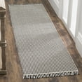 thumbnail image 2 of SAFAVIEH Montauk Patton Geometric Cotton Runner Rug, Ivory/Black, 2'3" x 22', 2 of 6