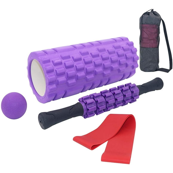 Foam Roller 5 in 1 Fitness Set, High Density Muscle Roller with Massage Ball