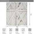 thumbnail image 5 of Cortina de ducha rústica estilo western con diseño de puerta de granero de granja, pintura de madera gris y blanca, para hombre y mujer, diseño de puerta, decoración del hogar, estilo western, juego, 5 of 5