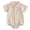 Beige-w, variant on Baby Boy Short Sleeve Bodysuit Lapel Collar Plaid Print Open Crotch Newborn Summer Snap Closure Casual Daily Wear One Piece 0-3 Months