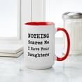 thumbnail image 4 of CafePress - Nothing Scares Me I Have Four Daughters Mugs - 15 oz Ceramic Large White Novelty Mug, 4 of 4