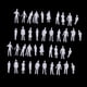 thumbnail image 1 of 2x 20 Piezas 1: 100 Figuras en a Modelo de Personas en a para Diseño O Diorama Baoblaze Figura de simulación Diorama, 1 of 8