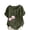 Army Green, variant on Staron Women's Floral Print Round Neck Short Sleeve Button Down Casual Blouse Plus Size Tunic Top, Army Green S