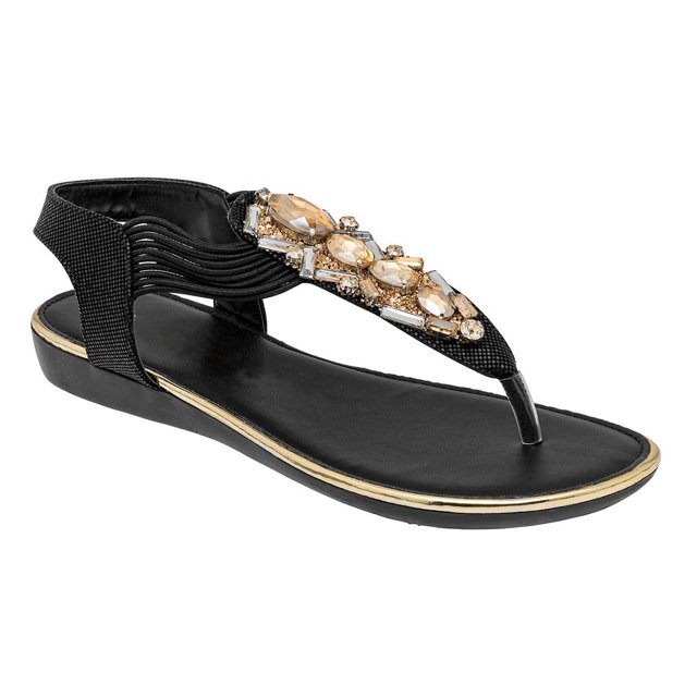 Sandalias de piso Marca RBCOLLECTION Exterior Sintético Color Negro RBCOLLECTION 118665