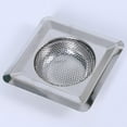 thumbnail image 3 of Qiux Kitchen & Dining, Drain Strainer 4.3 Inch Square Stainless Steel Strainer Fine Mesh Drain Hair Catcher For Kitchen Bathroom, Home Improvement, 3 of 6
