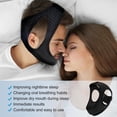 thumbnail image 3 of Anti Snoring Devices - Snoring Relief Chin Strap - Good Sleep Anti Snoring Devices - Effective Snoring Reduction for Men and Women Sleep Better - Black, Standard, 3 of 6