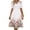 White, variant on Levmjia Womens Floral Print Midi Dress V Neck A Line Short Sleeve Cocktail Fashion Summer Party Dress Elegant Flowy And Flare
