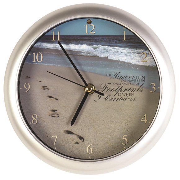 Footprints Musical Wall Clock 8"