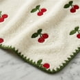 thumbnail image 5 of REGALWOVEN 1 Pack Thick Soft Coral Fleece Bath Towel with Cute Fruit Embroidery, Super Absorbent for Bathroom, Gym, Spa, Pool, Sports White 55" x 28", 5 of 7