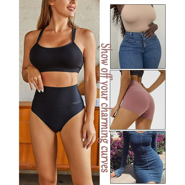 High Waist Tummy Control Panties for Women, Cotton Underwear No Muffin Top  Shapewear Brief Panties (3 Pack,Black Grey Skin color, L) price in UAE,  UAE
