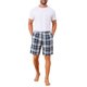 thumbnail image 2 of Pantalones cortos de pijama de cuadros casuales de verano para hombres con cintura elástica Inspire Chic 32 Azul Marrón, 2 of 6