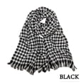 thumbnail image 2 of Prolriy Scarf for Women Warm Scarf for Women Fall Winter Scarf Classic Tassel Plaid Scarf Warm Soft Chunky Large Blanket Wrap Shawl Scarves 1 Pack Womens Scarf Black, 2 of 9