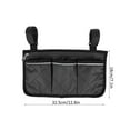 thumbnail image 4 of Ccdes Sac de Rangement Multifonctionnel pour Accoudoir de Fauteuil Roulant Trottinette, Pochette de Rangement Suspendue pour Fauteuil Roulant, 4 of 8