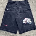 thumbnail image 2 of 2024 Summer New Shorts Jeans Y2K Hip Hop Pocket Loose Denim Shorts Men‘s / Women‘s Harajuku Men‘s Basketball Shorts Street Wear, 2 of 7