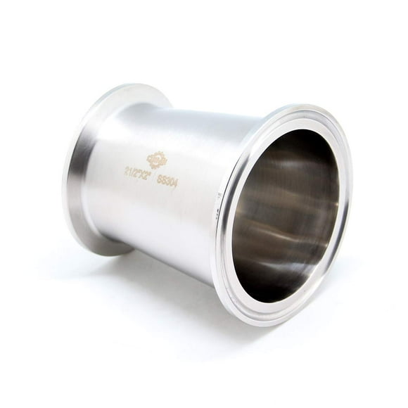 QiiMii Sanitary Fitting Reducer Fitting SS304 Tri Clamp Ferrule Style 2.5"" Tube OD to 2"" Tube OD (2.5 INCH X 2 INCH )