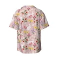 thumbnail image 2 of Xecao offers the Bunny And Flower for Men's Casual Short-sleeved Shirt, a button-up collared shirt with a pocket, perfect for beach vacations and yacht travel in the Large size., 2 of 7
