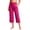 Hot Pink, variant on OGLCCG Yoga Capris for Women Summer High Waisted Side Slit Capris Athletic Below the Knee Cropped Pants with Pockets,Khaki