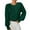 Army Green, variant on Cable Knit Sweater for Women Threaded Solid Color Crew Neck Sweaters Vintage Design Fall Winter Business Casual Outfits Pullover Tops