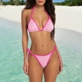 thumbnail image 2 of Baqcunre Tween & Women's Bikini Sets: Chest Pad Included, Two-Piece Swimsuits, 1Pc Swimsuit + 1Pc Panties Pink L, 2 of 5