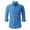 Blue-L, variant on Coorders Men's Dress Shirt with Long Sleeves, Casual Solid Shirt for Mens Turn-down Button Long Sleeve Dress Shirt,Army Green,L