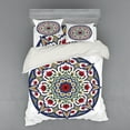 thumbnail image 2 of Ambesonne Moroccan Bedding Set 3 Pcs, Mandala Lotus, Twin XL, Green Blue Ruby, 2 of 3