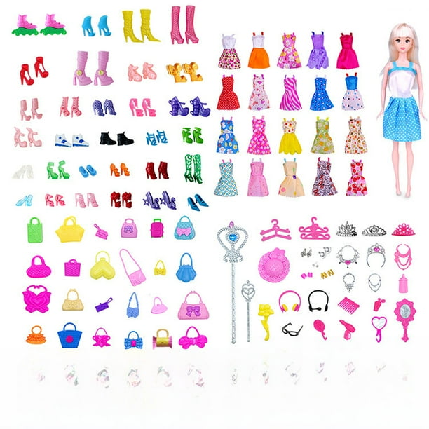 Accesorios de 30 cm Accesorios para muñecas Barbie Zapatos de vestir Bolso Ropa Collar Ropa Traje Juguetes