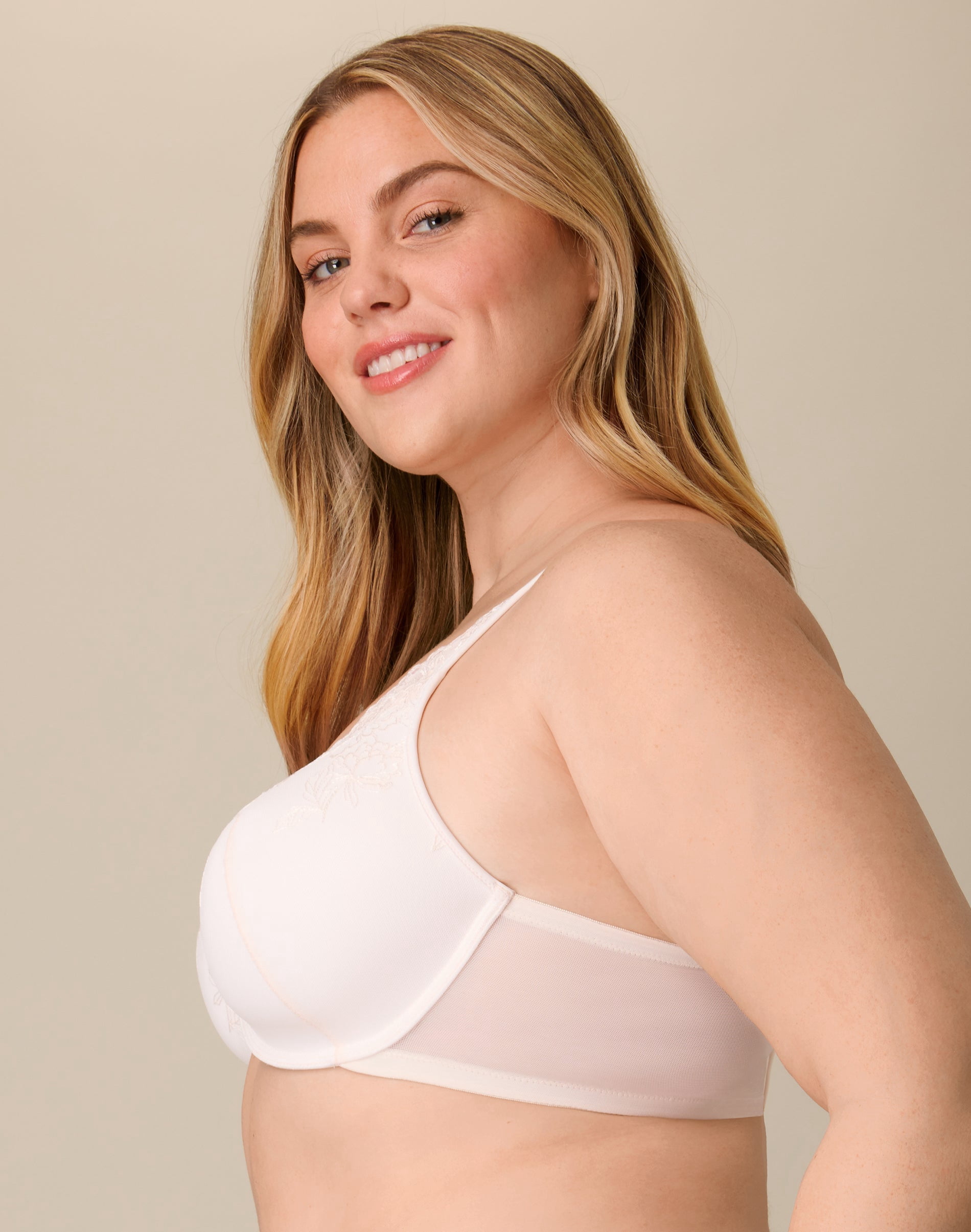 Playtex Convertible Lace Underwire Bra, Full Coverage  Heirloom White 38C Women's