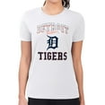 thumbnail image 4 of Women's G-III 4Her by Carl Banks White Detroit Tigers Super-Slim Fit Lightweight Team Logo Graphic T-Shirt, 4 of 5