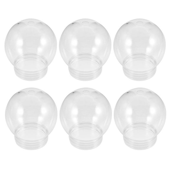 Niceauty 6pcs Clear Plastic Water Globe DIY Craft Round Decoration for Kids Gathering