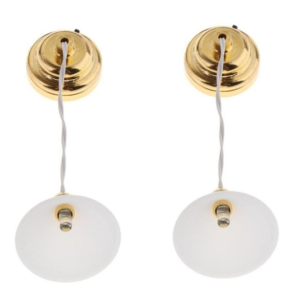 2x 1:12 Dollhouse Miniatures Lámpara de lámpara de tejado LED para accesorios de muebles de artículos de habitación CUTICAT Lámpara Miniatura Casa de Muñecas