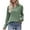Army Green-4, variant on Cotonie Women's V-Neck Tops Long Sleeve Solid Color Hollow Out T-shirt Casual Summer Autumn Blouse Basic Tops for Women Hot Pink L