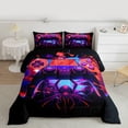 thumbnail image 2 of Gaming Comforter Set - Gamer Comforter Twin Bedding Sets , Ghost Spider Webs Halloween Decorations Red Blue Purple Gamer Room Decor, 2 of 7