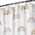 thumbnail image 4 of Extra Long Boho Shower Curtain 72x84 Inches - Vintage Floral & Tropical Leaves Pattern, Waterproof Bohemian Bathroom Decor with 12 Hooks, Tribal Rustic Style, 4 of 5