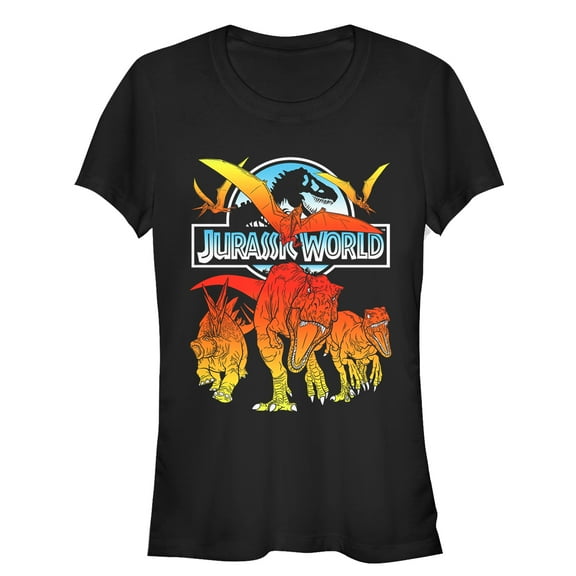 Junior's Jurassic World: Fallen Kingdom Fire Dinosaurs Graphic Tee Black 2X Large