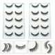 thumbnail image 1 of Greenadscape 10 Pares De Pestañas Postizas Negras Duraderas Para Aplicación Natural Y, 1 of 6