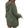 thumbnail image 3 of CoCopeaunt Women Plush Hoodies Double Sided Loose Zipper Long Sleeve Pocket Sweater Coat for Fall Winter, 3 of 5