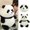 B, variant on Pillow for Decorative Comfort Soft Panda Animal Pillow Cover Adorable Panda Toy for Home Decoration and Family Enjoyment