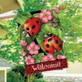 thumbnail image 4 of Briarwood Lane Ladybugs on Leaves Spring House Flag, 4 of 4