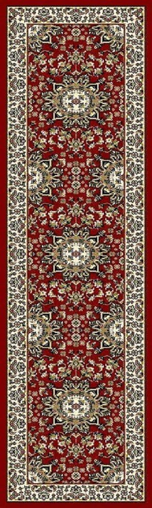 Payless Rugs Clearance Belvedere Scroll Red Area Rug - 7 ft
