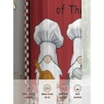thumbnail image 5 of The Chef Sheer Curtains 84 inches Long 2 Panels Set Gnome Kitchen Black Buffalo Plaid Red Tiers Sheers Rod Pocket Small Window Short Curtains for Kitchen Cafe, Each 52" W x 84" L, 5 of 7